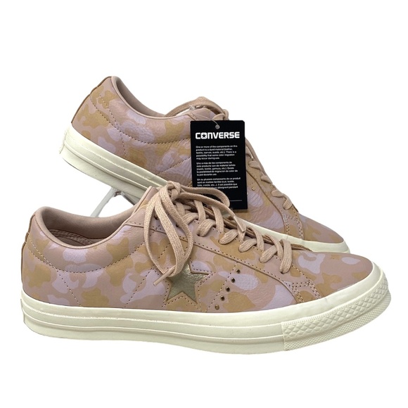 Converse Other - Converse One Star OX Shoes Low Top Leather Ivory Pink Men Size Sneakers 159705C